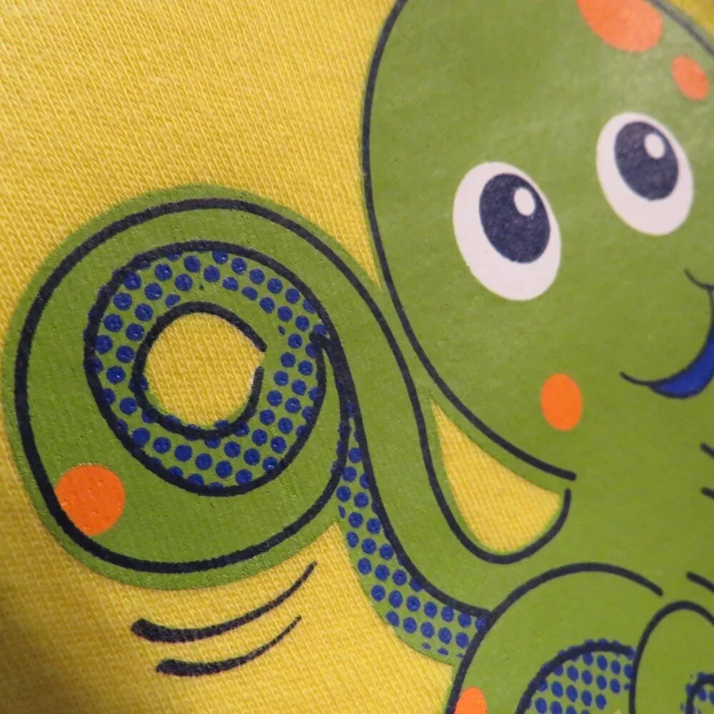Baby Octopus Bodysuit Newborn 100% cotton Yellow & Navy